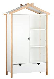 GMD Living Kleiderschrank LISSABON Hausform in weiß, T51 x B112 x H187 cm