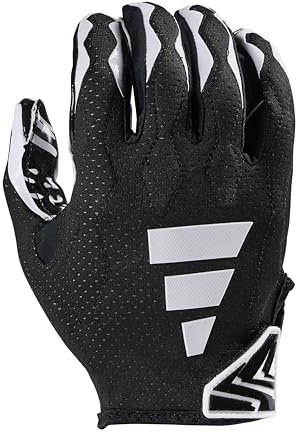 adidas Freak 6.0 Padded Receiver Football Gloves, Black/White, Large