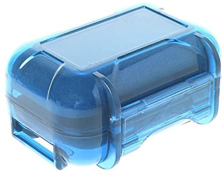 KAMINRUN Earphone Case, ABS Resin Hard Storage Box Multifunctional Protective Case for Earphone, Earbud, In-Ear Monitor Eartip (Blue)