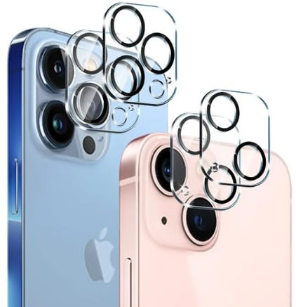 Premium Schutzglas Schutzfolie für iPhone 15 Kamera – Doppelpack 9H Härtegrad, Anti-Kratz, Blasenfrei – Schutz vor Stößen, Kratzern und Schmutz – Einfache Anbringung – Zubehör für iPhone 15 Kamera