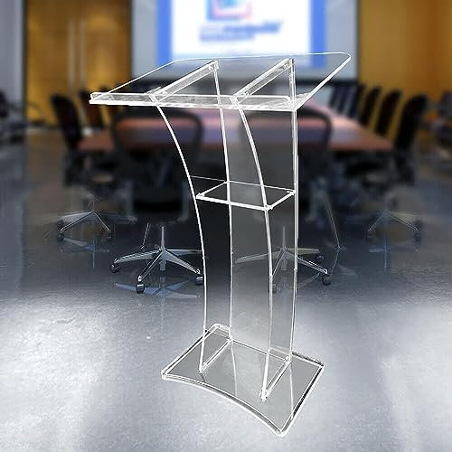 HSRG Klarer Podiumsständer Für Kirchen, Tragbare Acryl-Rednerpulte Und Podien-Kanzeln, Präsentationspodium-Rednerpult, Für Schulkonferenzaktivitäten, Kirchen, Büro, Hochzeiten