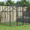 Tidyard Voliere Vogelvoliere Vogelhaus Vogelkäfig Außenvoliere Käfig Aluminium Anthrazit 1,79x2x1,85 m Aluminium