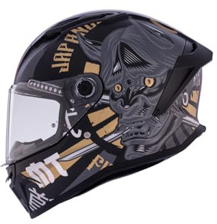 Integralhelm MT FF126 Stinger 2 KRT B9, Motorradhelm, Schwarz, Gold, Größe XL, Zulassung ECE 22.06/DOT