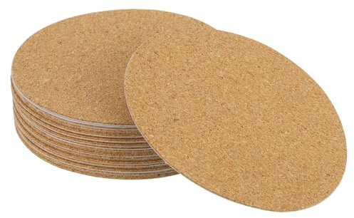sourcing map 95mm(3.74) Round Coasters 1mm Thick Cork Cup Mat Pad for Tableware 24pcs