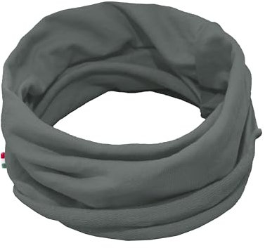 TMK Multifunktionaler Halswärmer, Unisex, 100 % Baumwolle, Artikelnummer 1212, dunkelgrau, One size