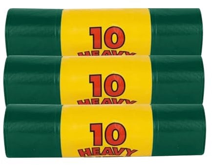 Scorpeon 30 Heavy-Duty Garden Waste Bags (3 Rolls, 10 Bags Per Roll, 110 Litre) – Large Reusable Sacks for Garden, Home & Outdoor Rubbish – garden waste disposal bags for Household & Commercial Use