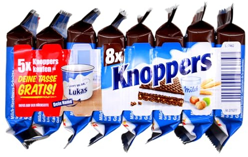 Knoppers Black & White Waffelschnitte 8 Stück, 16er Pack (16 x 200g)