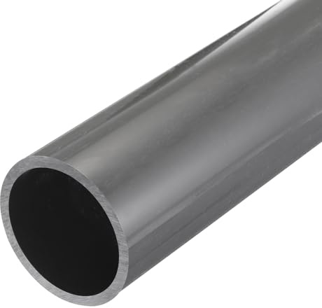 QUARKZMAN Tube Rond Rigide en PVC 76,6mm ID 90mm OD 350mm Longueur Gris Clair pour Manchon de Câble de Conduite d'Eau