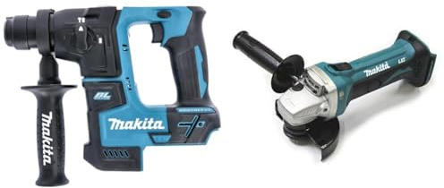 Makita DHR171Z 18V Li-Ion LXT Brushless Rotary Hammer - Batteries and Charger Not Included & DGA452Z 18 V Body Only Cordless Li-ion Angle Grinder, Small