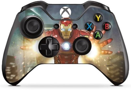 DeinDesign Skin kompatibel mit Microsoft Xbox One Controller Folie Sticker Marvel The Avengers Iron Man