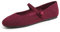 Feversole Women's Mary Jane Fashion，Femmes élégantes Chaussures décontractées Ballerines Fond Mou Confortable Marche Quotidienne Mary Jane Chaussures de Mode Bourgogne Corde Taille 41