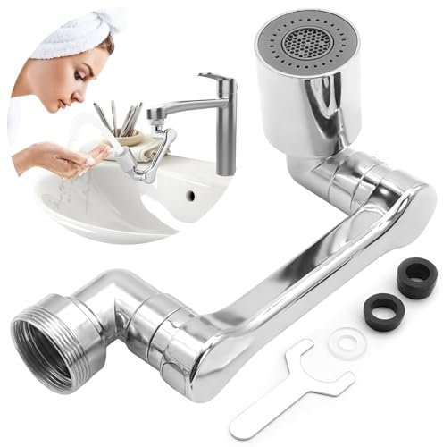 Extension Robinet,1080° Robinet à Rallonge Rotatif Multifonctionnel,Universel Rallonge Robinet Cuisine,Tete de Robinet Ajustable,pour cuisine et salle de bain robinets