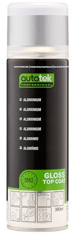 AutoTek Professional Aluminium Spray Paint, Aerosol Spray, 300 ml