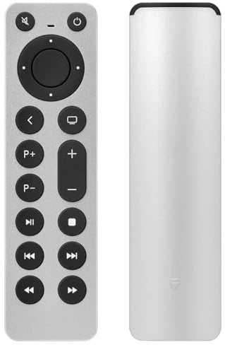 New Replacement Remote Control Fit for Apple TV 4K/HD, 1st 2nd 3rd 4th 5th, A1294/A1218/MA711 A1378/MC572 A1427/MD199 A1625/MGY52/MLNC2 A1842/MQD22/MP7P2, for Apple TV Box, for Mac Dock Music System