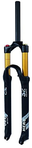 GZKDKZB Forcella ad Aria MTB 26 27,5 29 Pollici Forcella Ammortizzata per Mountain Bike 1-1/8 Tubo Dritto Bicicletta Forcella Ammortizzata in Lega di magnesio QR Travel 100mm Manuale/remot
