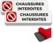 FloraVigo Pas de chaussures, 2 panneaux d'avertissement, 19×5 cm, intérieur/extérieur, panneau en aluminium, panneau d'avertissement, avec autocollant (CHAUSSURES INTERDITES)
