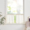 PONY DANCE Rideaux Cuisine - Rideau Voilage Lin Court Demi Transparent Décoration de Maison pour Petite Fenêtre Passe Tringle, Largeur 60cm sur Hauteur 45cm, 2 Pièces, Écru