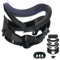 GEEKERA Interfaccia Facciale Maschera Comfort, Compatibile con Meta Quest 3 Face Cover Pad con Botones Ajustables, con Face Pad in PU e Tela de Algodón Hielo, Quest 3 Silicone Sleeve, VR Accesorios