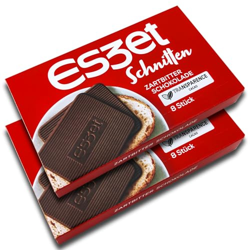 2 er Pack Eszet Schnitten Zartbitter Schokolade 2 x 75 g