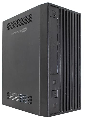 SIMPLETEK - Mini Tower-PC-Gehäuse BT-02B-U3 SFF SFX ITX | 2 x USB 3.0 + Front-Audio | 80 mm Lüftersteckplätze + 2 x 60 mm + 3,5 + 5,25 + 2,5 + PCI | Netzteil 180 W im Lieferumfang enthalten
