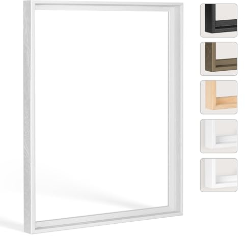 Schattenfugenrahmen Hanni 100x200cm Weiß (matt lackiert) Selbstmontage Bausatz DIY
