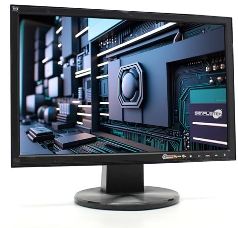 SIMPLETEK - Monitor Display VW193 19 1440 x 900 px WXGA+ VGA DisplayPort DP VESA 100 mit Basis Computer PC Desktop | Strom- und VGA-Kabel im Lieferumfang enthalten (überholt)