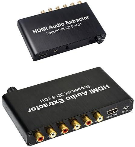Decodificatore Audio HDMI, Convertitore Digitale-analogico Audio 4K, Uscita Cuffie Da 3,5 Mm, Modalità 5.1 Canali, Supporto Lettore Di Rete, HDTV, Blu-ray DVD, DVD, PS3, DM500S, DM800HD, Ecc.