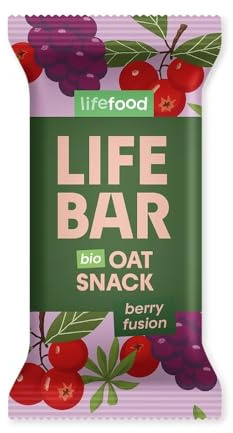 Lifefood Lifebar Oat Snack, berry fusion, 40g