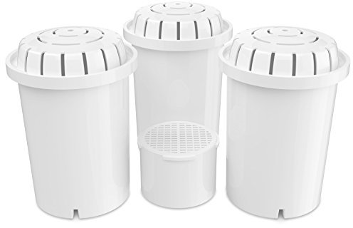 Invigorated Water PH001 3 Filtres Eau, Eau Alcaline et PH002 1 Filtre Membrane UF - Filtres Alcalin Blanc – Cartouche Filtre à Eau pour Carafe pour Eau Potable Pure
