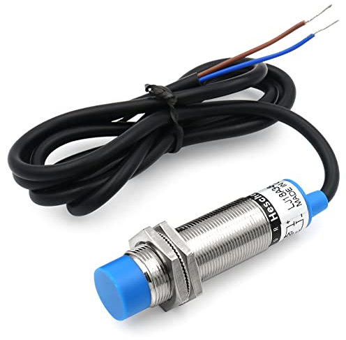 Heschen M18 Interruttore sensore di prossimità induttivo, LJ18A3-8-Z/EX, Rivelatore 8mm, 10-30VDC 200mA, Normalmente aperto (NO), 2 fili