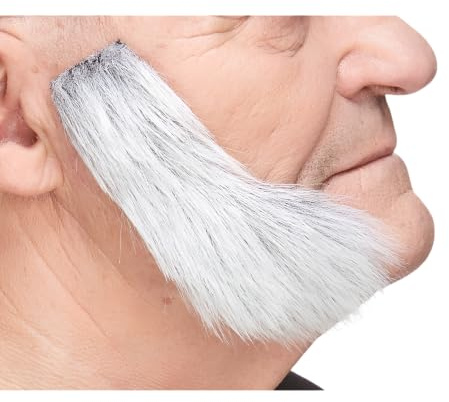 Mustaches Selbstklebender Sideburns Gefälschte Hammelkoteletts, Neuheit, Falsche Gesichtsbehaarung, Kostümzubehör für Erwachsene