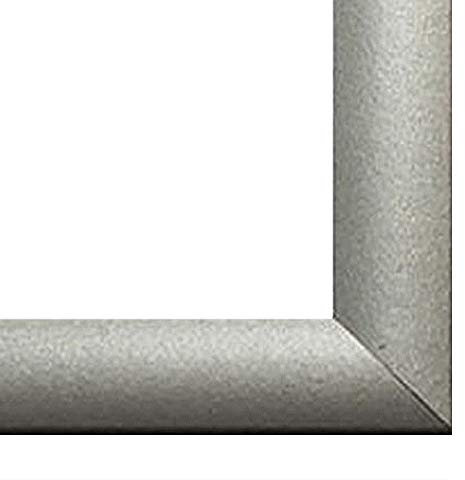 Bilderrahmen Olympia Mattsilber Silber Matt 40 x 60 cm modern stabil eckig hochwertig preiswert mit klarem Kunstglas