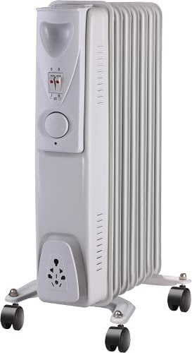 QLIMA Ölradiator EOR 2015 Qlima - 3 Heizleistungen 600/900 / 1500 W, bis 60 m³, einstellbares Thermostat - tragbar mit Rädern - Doppelsicherheitssystem