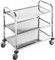 BPT Carrito de cocina de acero inoxidable con 3 baldas, carro de cocina para restaurantes y hoteles (85 x 45 x 89 cm)