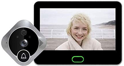 SMSOM 【32GB Preinstalled WiFi Video Doorbell, 720P Doorbell Camera, Wireless Doorbell with Motion Detector, Night Vision, IP65 Waterproof, 170°Wide Angle,Two-Way Conversation