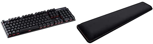HyperX HX-KB6RDX-DE Alloy Origins, RGB Mechanische Gaming Tastatur, Red switches (QWERTZ deutsches Layout) & HX-WR Wrist Rest Pad, Schwarz