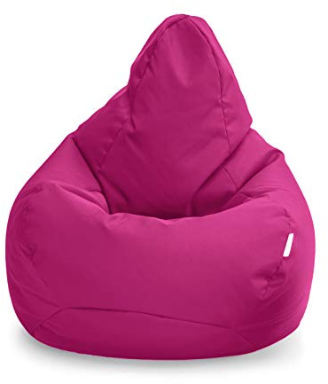 Loft 25 Fauteuil de Jeu Pouf | Siège pour Salon d'Extérieur et d'Intérieur | Résistant à l'Eau | Conception Ergonomique pour Le Soutien du Corps | Durable (Cerise)