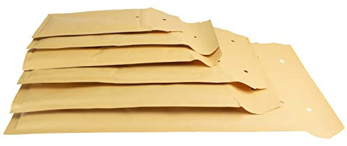 Luftpolsterumschläge (braun) - 2/B - (140 mm x 225 mm) aus Kraftpapier (20 Stück) | Luftpolstertaschen - Versandtaschen - Luftpolsterversandtaschen - Verpackungsmaterial von MESAROS®