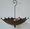 Generisch Vogeltränke Schirm Vogelbad Tränke zum Aufhängen Gartendeko Metall Shabby Vintage XL 40cm