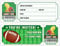 Simimi art 30 Fussballticket Geburtstagseinladung mit Umschlägen - American Football Ticket Einladung - Fußball Party Sport für Junge Geburtstagsticket Einladung