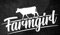 myrockshirt farmgirl Bäuerin Landwirten 20 cm Aufkleber Sticker Autoaufkleber Tuning Freie Farbwahl