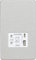 Knightsbridge Screwless Shaver socket with dual USB A+C (5V DC 2.4A shared) - brushed chrome with white insert