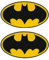 2 St. Kompatible mit Bat-Man Dunkler Ritter Held Logo Wappen Zeichen Uniform Anzug Kostüm Abzeichen Aufnäher Patch Kompatibel mit Klett für Kleidung Rucksack Taktische Zubehör Kinder Männer