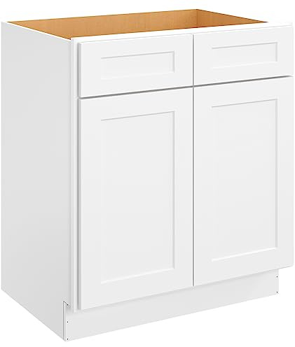 LOVMOR Kitchen Sink Base Cabinet, Unassembled Cabinet, Single Sink Storage Unit, Large Capacity, 24 D*30 W*34-1/2H