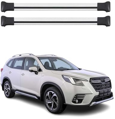 OMAC Dachträger für Subaru Forester 2018-2025 Aluminium Silber 2 Stangen | bis 75 kg Traglast, Querträger, Grundträger