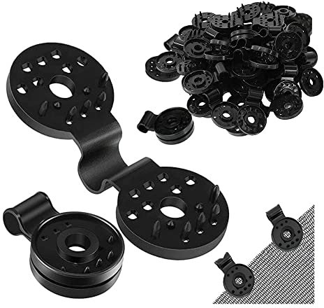 Shade Cloth Heavy Duty Lock Grip, Shade Cloth Plastic Clips Windproof Awning Clamp Grip, Garden Shade Cloth Clips, Sunshade Net Shading Fixed Clip Buckle Plastic (30, Black)