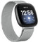 Oumida Armband für Fitbit Versa 3 Armband/Fitbit Versa 4 Armband/Fitbit Sense Armband/Sense 2 Armband für Damen Herren, Edelstahl Metall Ersatzarmband mit Starker Magnet, Klein Silber