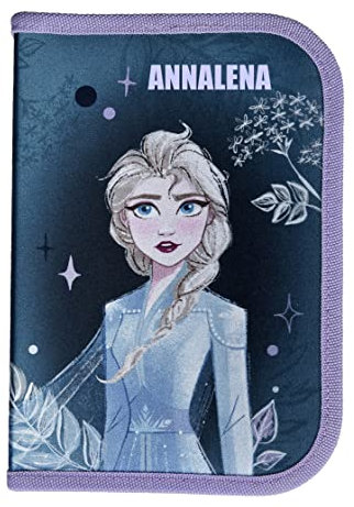 Undercover Federmappe Mädchen Frozen Die Eiskönigin mit Name | Personalisierte Federtasche ELSA mit Inhalt | Schüleretui Mäppchen Grundschule Schulanfang