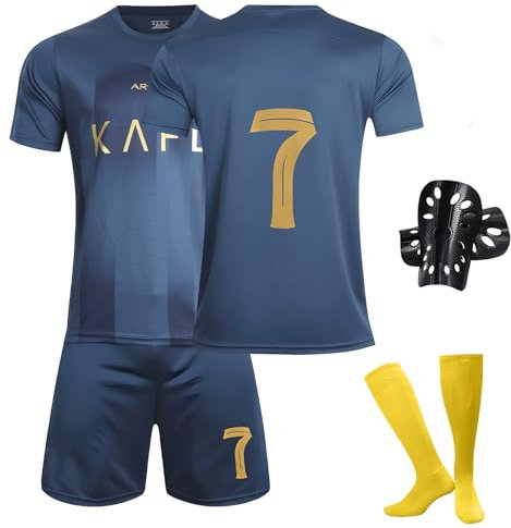 Sternstunde Trikot Sets Kinder, Hause/Auswärts Fußballtrikot für Kinder,Herren Jungen Fussball Jersey Football Trikots, Sportshirt Junge Football Training Tshirts Shorts (Navy blau, 12-13 Jahre)