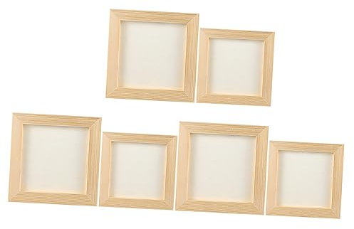 BCOATH 6st Fotorahmen Aus Ton Unvollendeter Rahmen Zum Bemalen Diy-kunstrahmen Foto-displayrahmen Dekorative Bilderrahmen Papierherstellungsbedarf Form Zur Hölzern Spezielle Box Holz Kind